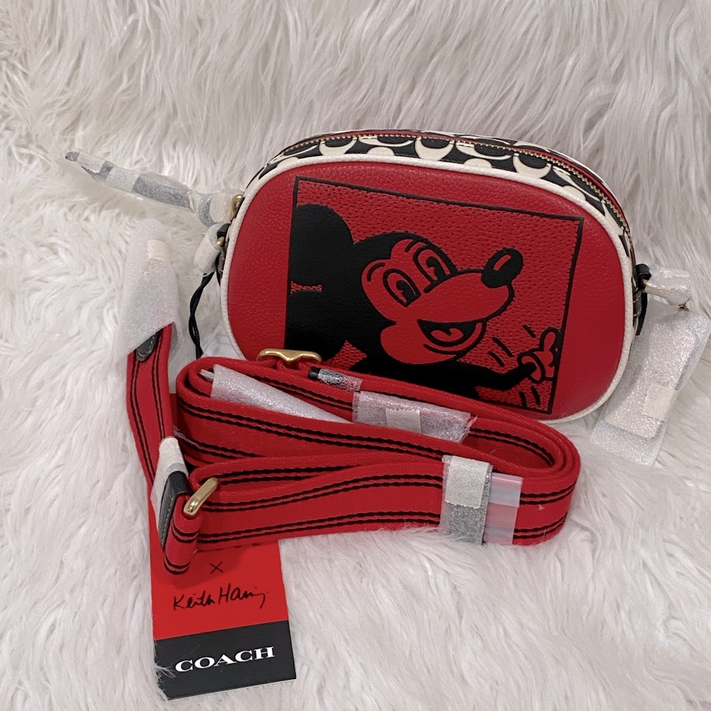 Coach Disney Mickey Mouse X Keith Haring Badge Camera Crossbody